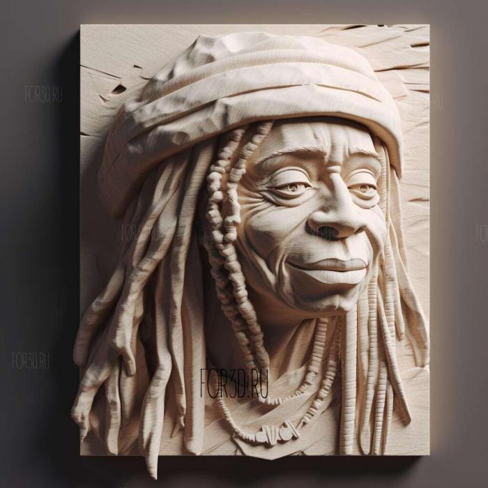 Lil Wayne 3 stl model for CNC